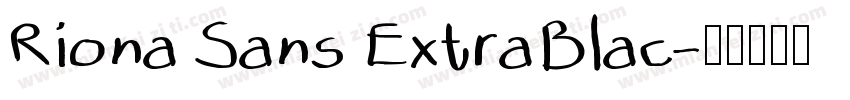 Riona Sans ExtraBlac字体转换